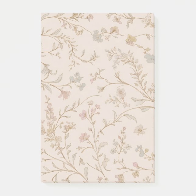 Vintage Floral Sticky Notes (Front)