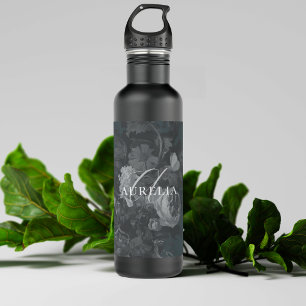 Vintage Floral Still Life Artistic Chic Green 710 Ml Water Bottle