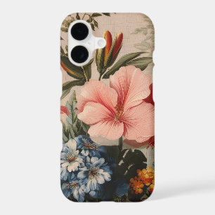 Vintage floral still life with tropical flowers