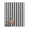Vintage Floral Striped Salon Large Flyer