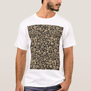 Vintage floral, stylized grey background T-Shirt