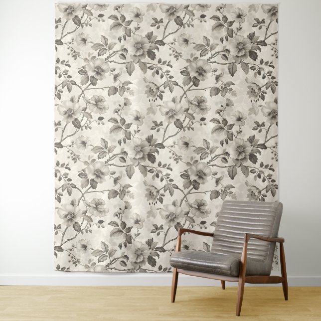  Vintage Floral Tapestry (In Situ)
