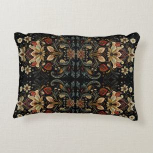 Vintage Floral Tapestry Art Print Accent Pillow