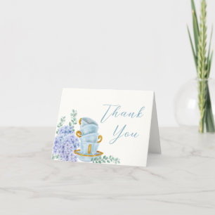 Vintage Floral Tea Brewing Baby Shower Thank You Card