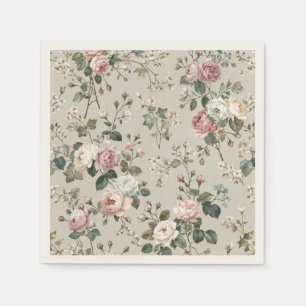 Vintage Floral Tea Party Napkins