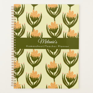 Vintage Floral Teacher School Homeschool  Planner