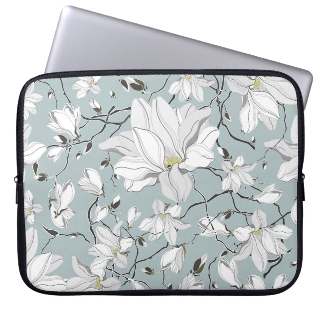 Vintage Floral Texture Seamless Pattern Laptop Sleeve (Front)
