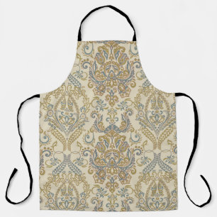 Vintage Floral textured design. Damask Seamless vi Apron