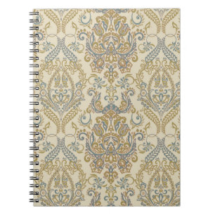Vintage Floral textured design. Damask Seamless vi Notebook