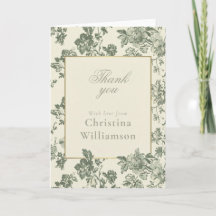 Vintage Floral Thank You Elegant Botanical custom