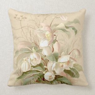 Vintage Floral Throw Pillow