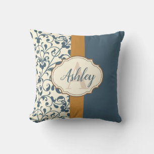 Vintage Floral Throw Pillow