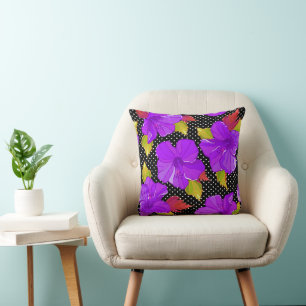 Vintage Floral  Throw Pillow