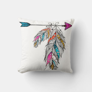 Vintage floral throw pillow