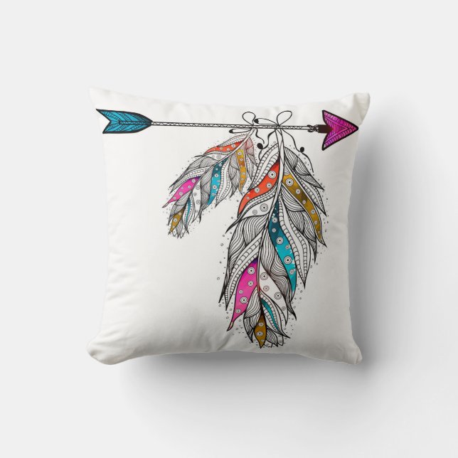 Vintage floral throw pillow (Front)