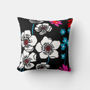 Vintage Floral Throw Pillow