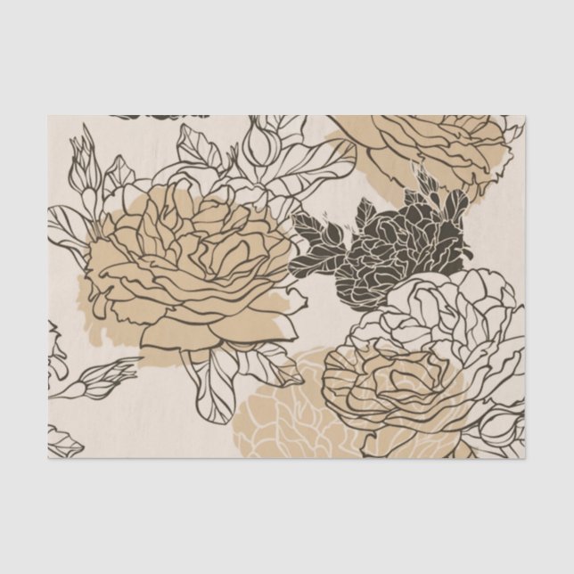Vintage Floral Tissue Paper (Front)