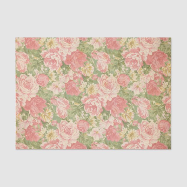 Vintage Floral Tissue Paper (Front)