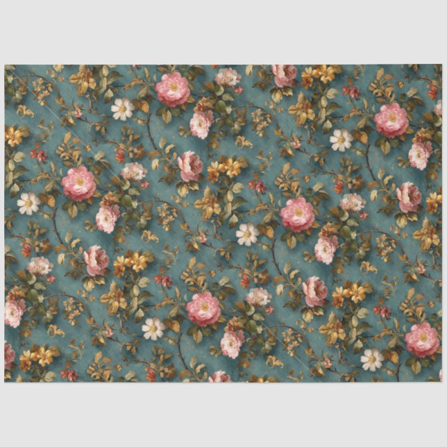 Vintage Floral Tissue Paper (Front)