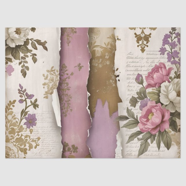 Vintage Floral - Tissue Paper  (Front)