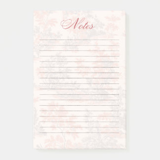 Vintage Floral Toile Memo Pad Post-it Notes