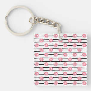 Vintage Floral Towels Keychain