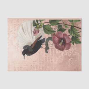 Vintage Floral Tropical Bird Tissue Paper