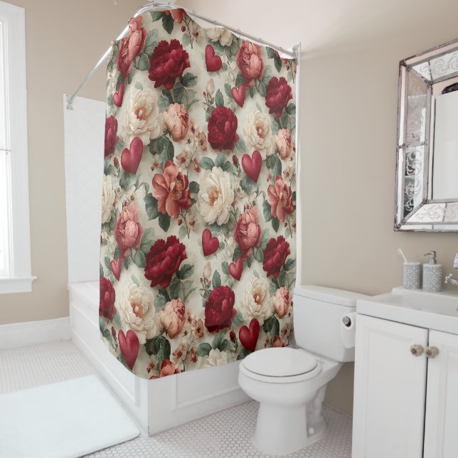 Vintage Floral Valentines Pattern (In Situ)