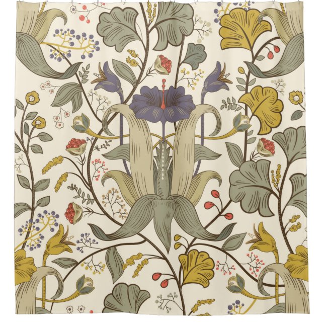 Vintage Floral vintage seamless pattern. Retro pla (Front)