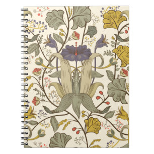 Vintage Floral vintage seamless pattern. Retro pla Notebook