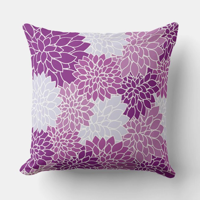 Vintage Floral violet Coussin (Recto)