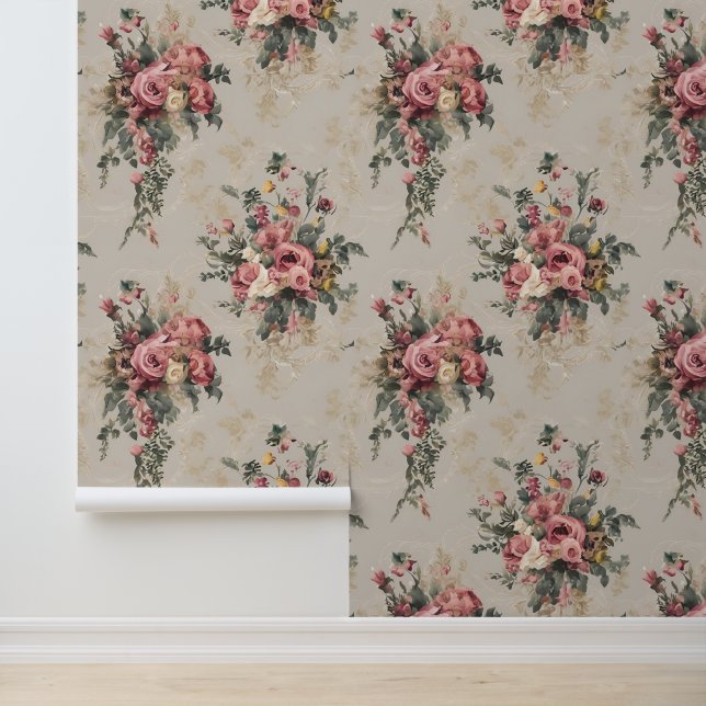 Vintage Floral Wallpaper (Application)