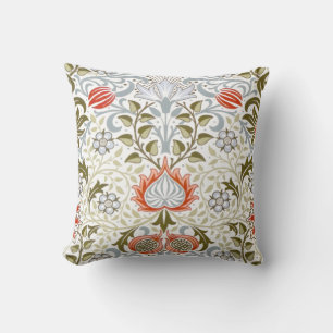 Vintage Floral Wallpaper by William Morris (1879) Throw Pillow