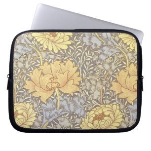 Vintage Floral Wallpaper Chrysanthemums Laptop Sleeve