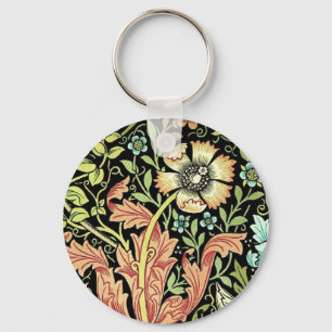 Vintage Floral Wallpaper Keychain