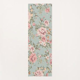 Vintage Floral Wallpaper Yoga Mat