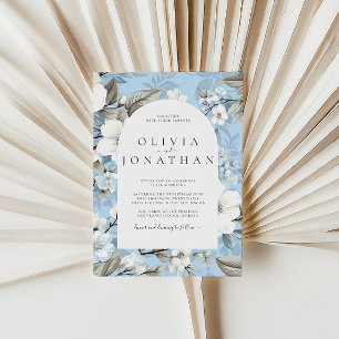 Vintage Floral Watercolor Aesthetic Frame Wedding Invitation