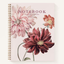 Vintage Floral Watercolor Notebook