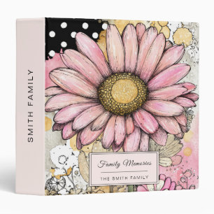 Vintage Floral Watercolor Polka Dot Art (5) Binder