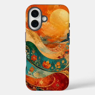 Vintage Floral Wave Phone Case