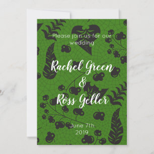 Vintage floral wedding invitation