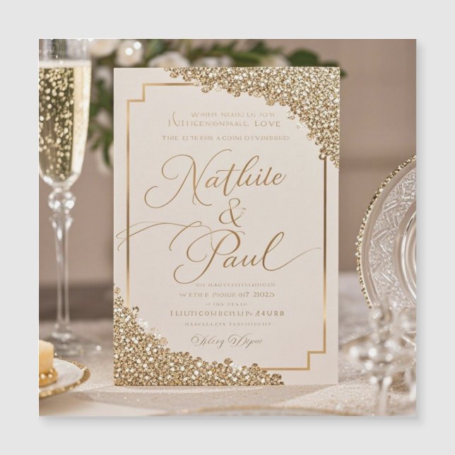 Vintage Floral Wedding Invitation (Front)