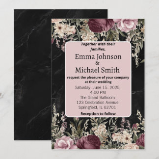 Vintage Floral Wedding Invitation