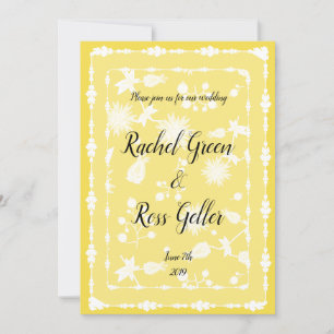 Vintage floral wedding invitation