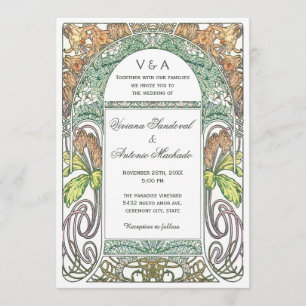 Vintage Floral Wedding Invitations IV (Colours)