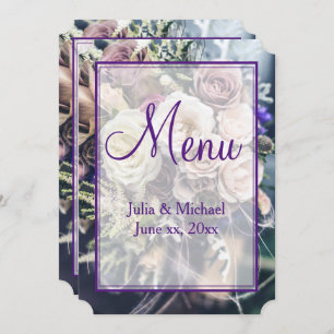 Vintage Floral - Wedding Menu