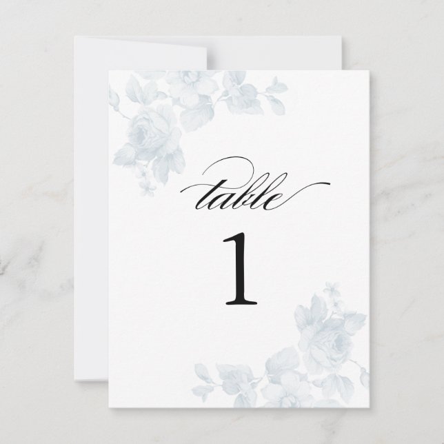 Vintage Floral Wedding Table Numbers (Front)