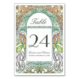 Vintage Floral Wedding Table Numbers IV (V.3)