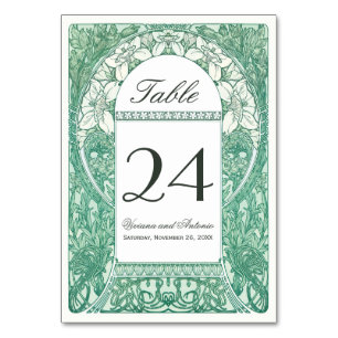 Vintage Floral Wedding Table Numbers V (v.4)