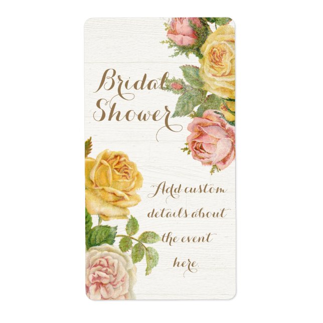 Vintage Floral Whitewash Spring Bridal Shower (Front)